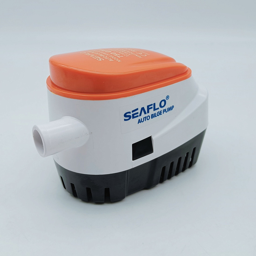 Автоматическая осушительная помпа SeaFlo 12 вольт, 750GPH (2838,75 л/час), для лодки (насос 12 В осушительный для откачки воды на судне / помпа водооткачивающая трюмная)