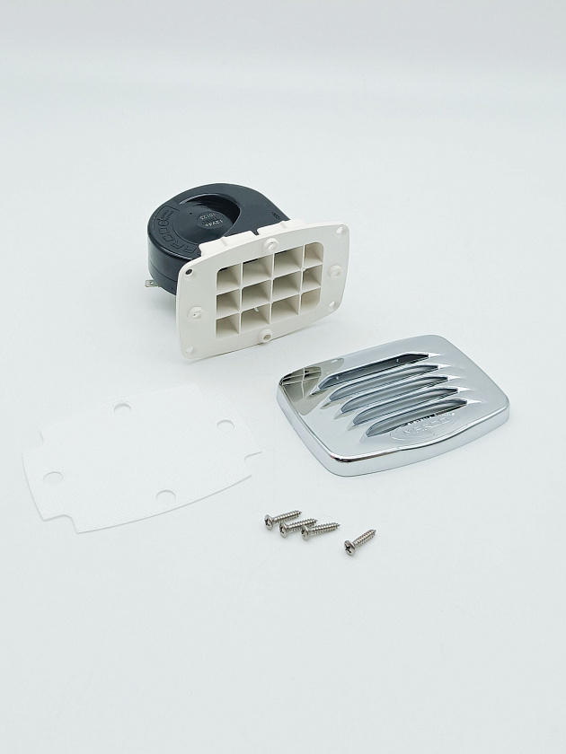 Сигнал звуковой Marco Smile SM1/C (Италия) электрический 12В (вольт), врезной горн для лодки, катера, яхты, судна, сигнальный горн ревун 12V клаксон гудок сирена