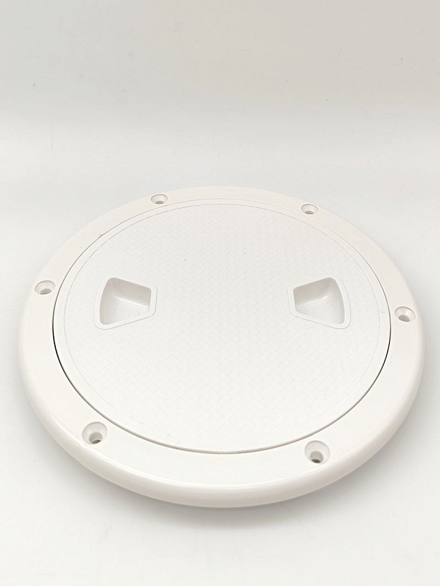 Палубный смотровой люк SeaFlo 198 мм (внутр. размер 151) для лодки / катера / яхты, пластиковый, инспекционный круглый лючок с крышкой и замками