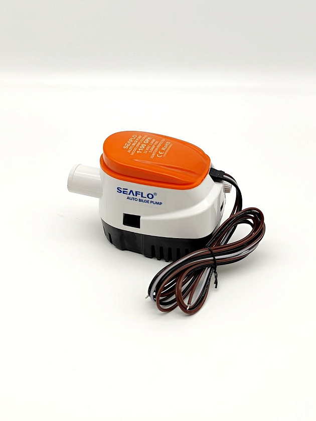 Автоматическая осушительная помпа SeaFlo 12 вольт, 1100GPH (4163,5 л/час), для лодки (насос 12 В осушительный для откачки воды на судне / помпа водооткачивающая трюмная)