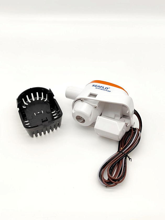 Автоматическая осушительная помпа SeaFlo 12 вольт, 1100GPH (4163,5 л/час), для лодки (насос 12 В осушительный для откачки воды на судне / помпа водооткачивающая трюмная)