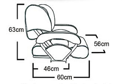 Кресло для лодки с перекидной спинкой и болстером, обивка белый винил   