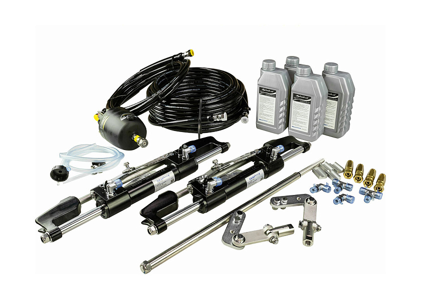 Гидравлическое рулевое управление Sea First MO-350НT2 37 см³ для 2-х лодочных моторов общей мощностью до 700 л.с.