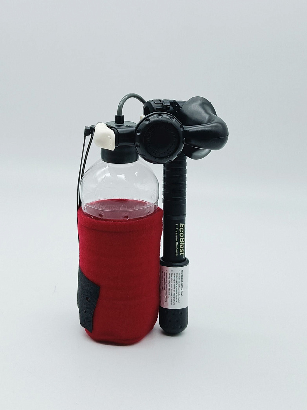 Горн сигнальный многоразовый EcoBlast (Канада) в комплекте с насосом, перезаряжаемый воздушный звуковой сигнал пневматический туманный горн, пластиковый баллон