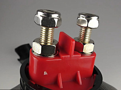 Выключатель массы ААА (Тайвань) для 1 аккумуляторной батареи 12 / 24 В, 2-х позиционный OFF-ON (1 АКБ) 280А (механический поворотный размыкатель ключ массы аккумулятора)   