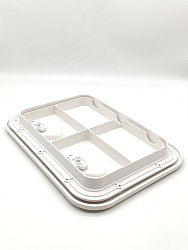 Палубный смотровой люк SeaFlo 315 х 440 мм для лодки / катера / яхты, пластиковый, инспекционный с крышкой и замками   