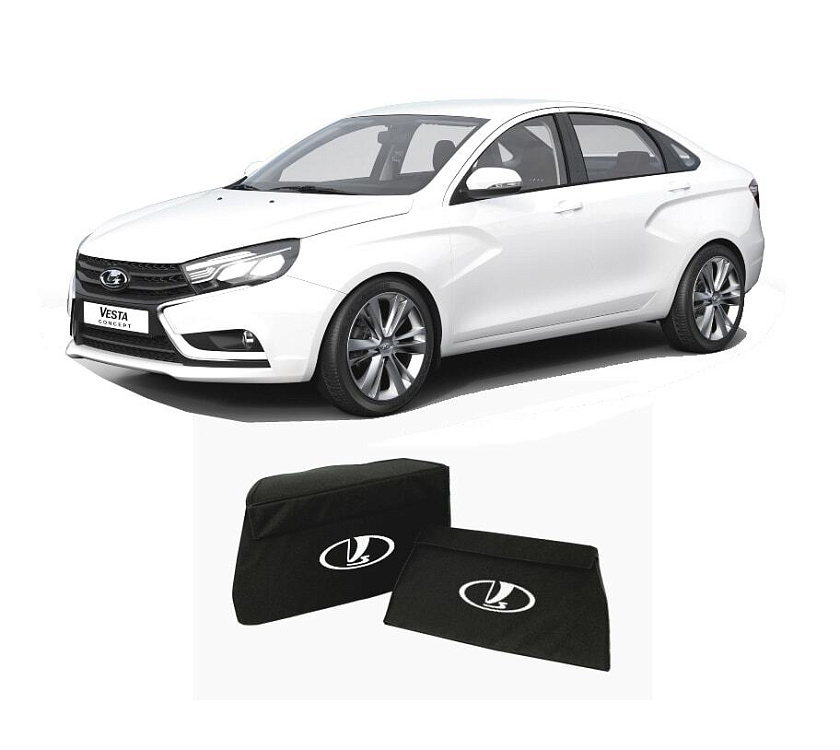Авто сумка органайзер в багажник для автомобиля LADA Vesta Sedan (комплект 2 шт.)