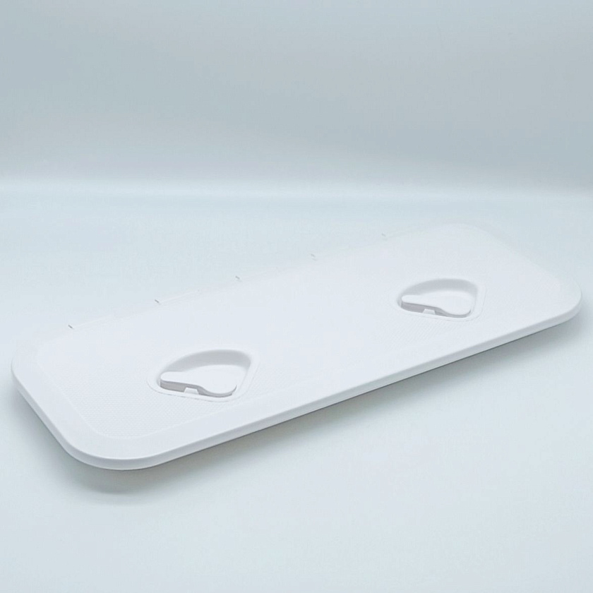 Палубный смотровой люк SeaFlo 243Х607 мм для лодки / катера / яхты, пластиковый, для рундука инспекционный с крышкой и замками