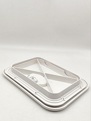 Палубный смотровой люк SeaFlo 270 х 375 мм для лодки / катера / яхты, пластиковый, инспекционный с крышкой и замками   