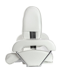 Кресло для лодки Twin 46 Flip Up с перекидной спинкой и болстером, обивка белый винил   