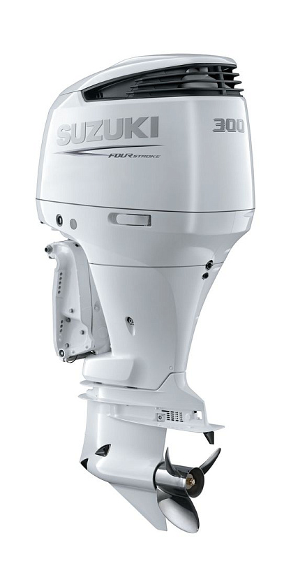 Лодочный мотор 4-х тактный Suzuki DF300APX, мощность 300 л.с., цвет белый