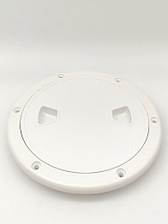 Палубный смотровой люк SeaFlo 198 мм (внутр. размер 151) для лодки / катера / яхты, пластиковый, инспекционный круглый лючок с крышкой и замками   