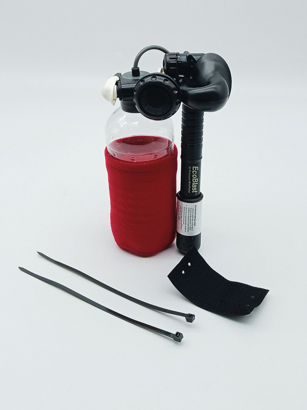 Горн сигнальный многоразовый EcoBlast (Канада) в комплекте с насосом, перезаряжаемый воздушный звуковой сигнал пневматический туманный горн, пластиковый баллон