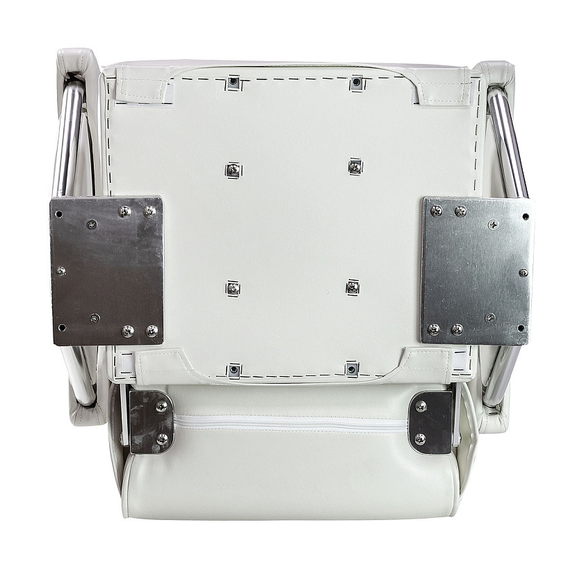 Кресло для лодки Twin 46 Flip Up с перекидной спинкой и болстером, обивка белый винил